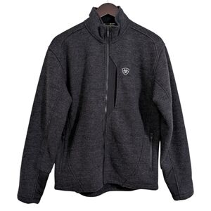 Ariat Bowdrie Performance Bonded Jacket Gray Black Sherpa Lined Small